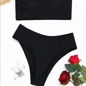 small black high waisted bikini bottoms!